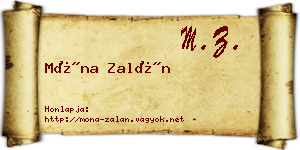 Móna Zalán névjegykártya
