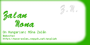 zalan mona business card